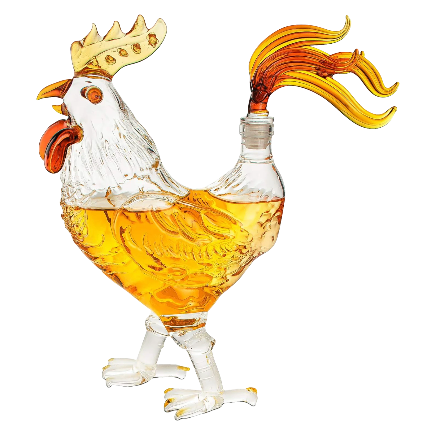 Cock - Chicken Decanter 500ml Whiskey And Wine Decanter - By The Wine Savant, Rooster Glass Decanter For Whiskey, Scotch, Spirits, Wine Or Vodka For Whiskey Lovers 1 Cock - Chicken Decanter 500ml Whiskey And Wine Decanter - By The Wine Savant, Rooster Glass Decanter For Whiskey, Scotch, Spirits, Wine Or Vodka For Whiskey Lovers